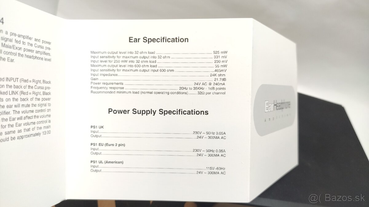 Predám slúchadlový zosilňovač REGA Ear - 6