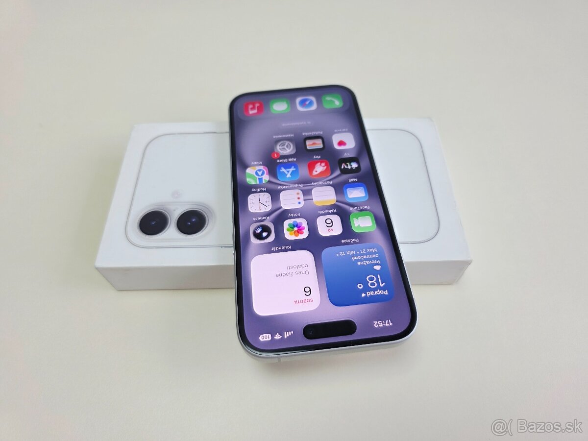 Apple iPHONE 16 WHITE 128GB,BATERKA 90% - 6