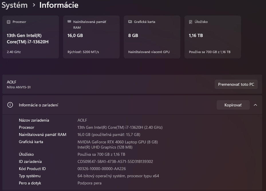 Acer Nitro ANV15-51-71Y4 - 6