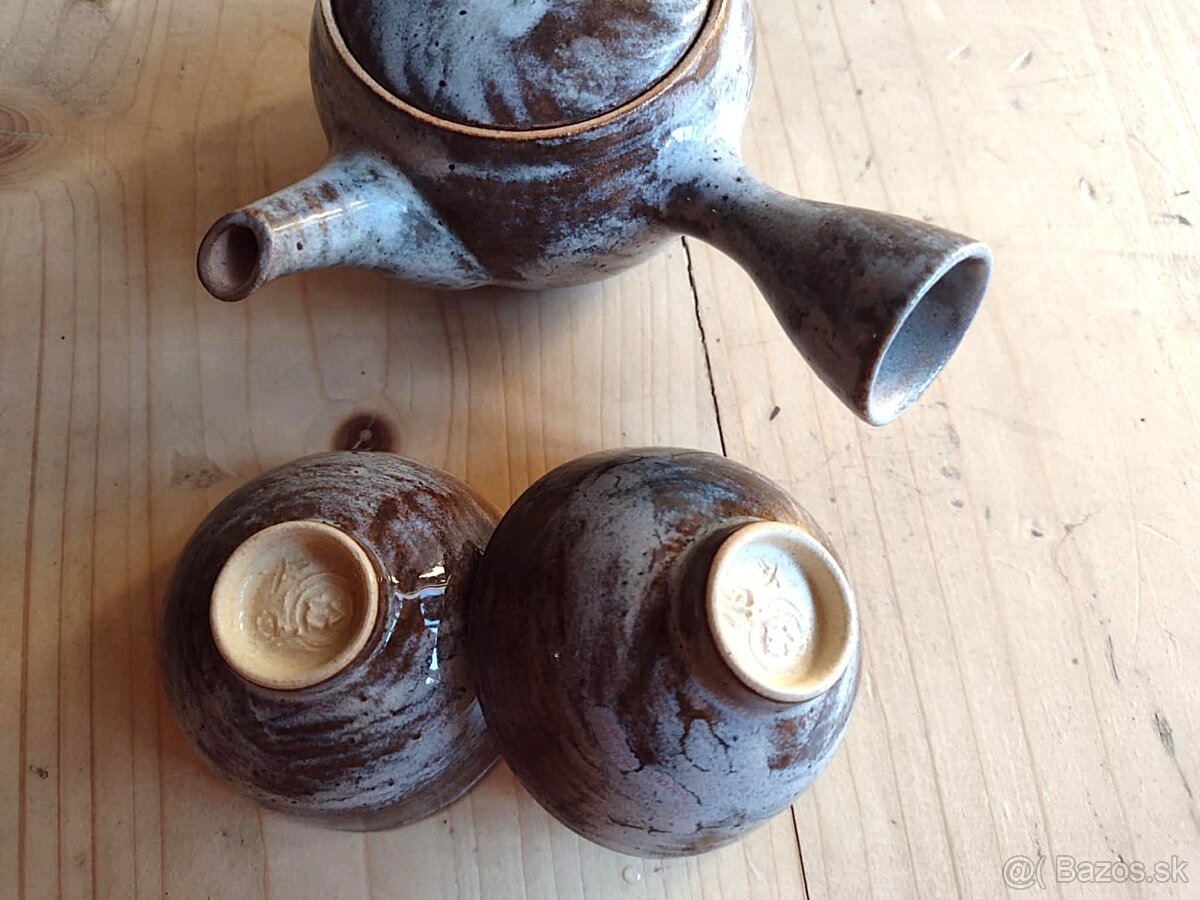 PREDAM KRASNU CESKU KERAMIKU – KYUSU, SET CAJNIK + SALKY - 6