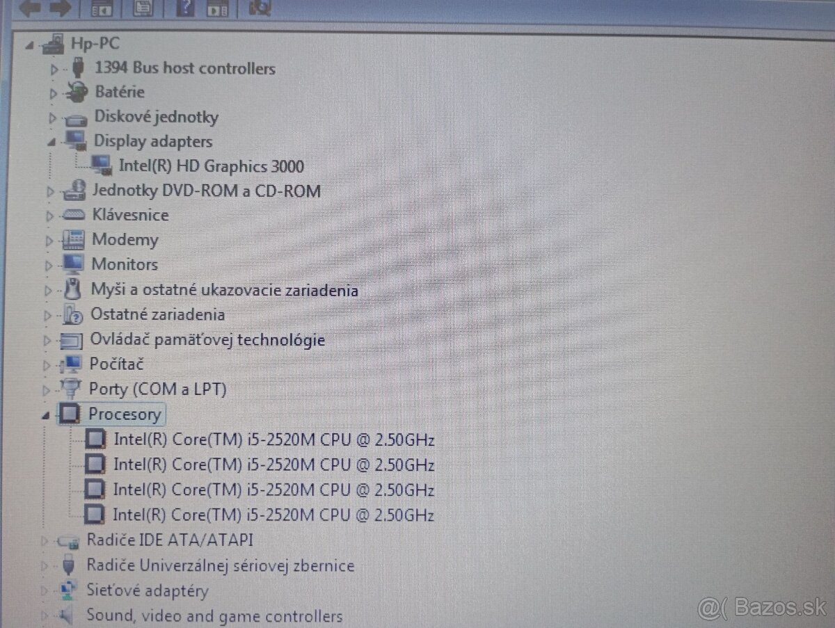 Hp elitebook 8460p + Intel core i5 + 4gb ram + Windows 7 - 6