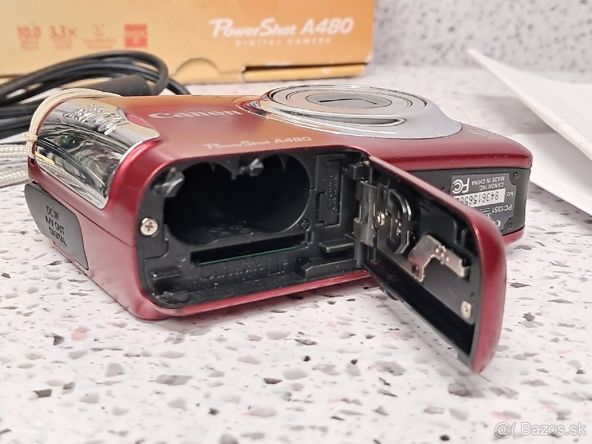 Fotoaparát Canon PowerShot A480 + BOX / na diely / opravu - 6