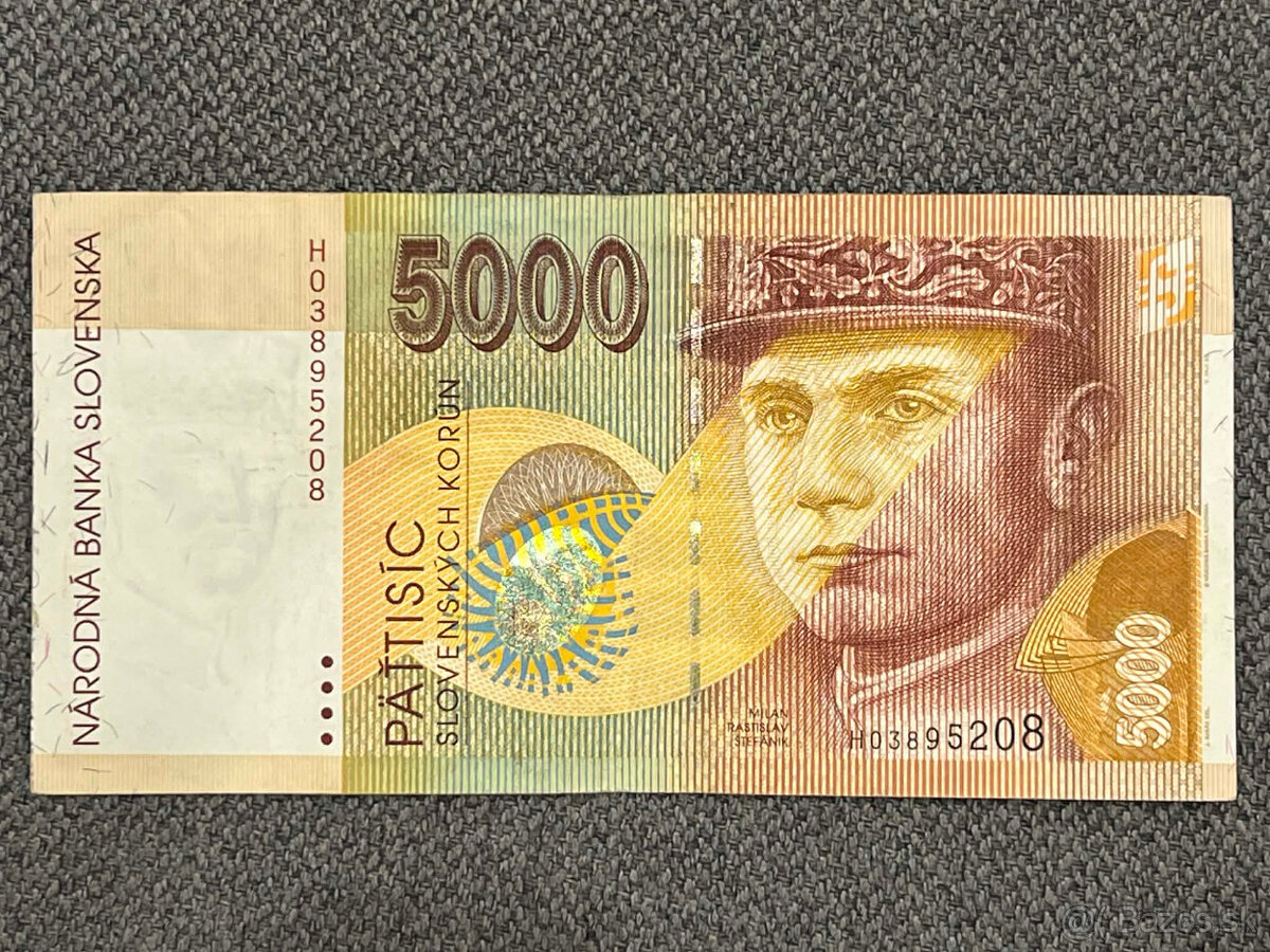 Slovenské bankovky 5000 SK - 6