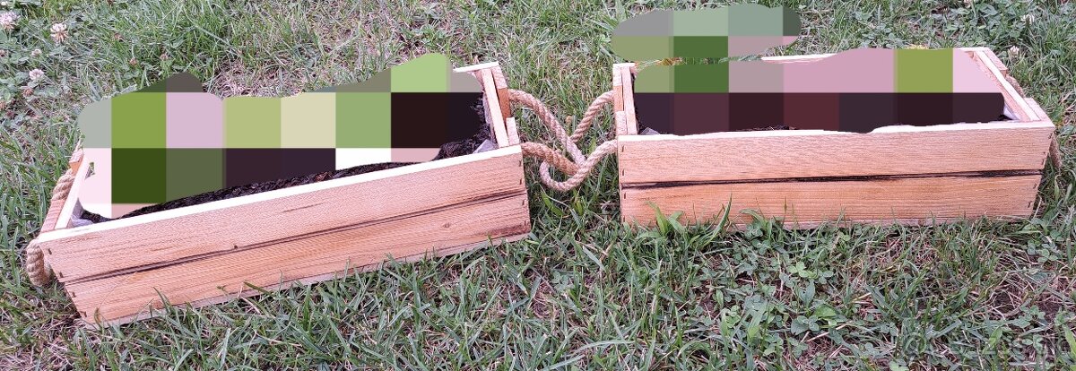 Drevené kvetináče, obal na kvetináč - 6