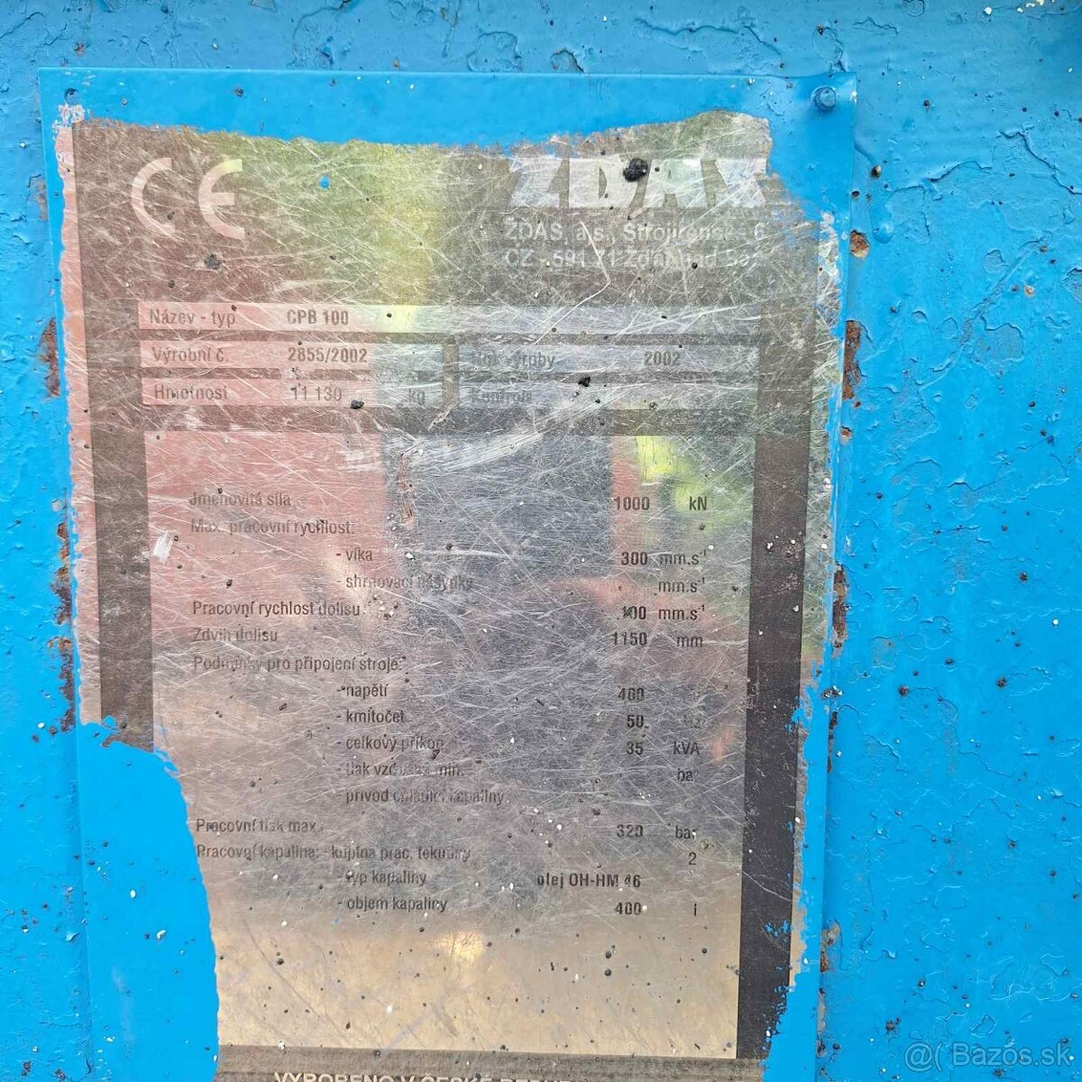 Hydraulický paketovací lis ŽĎAS CPB100 + HR - 6