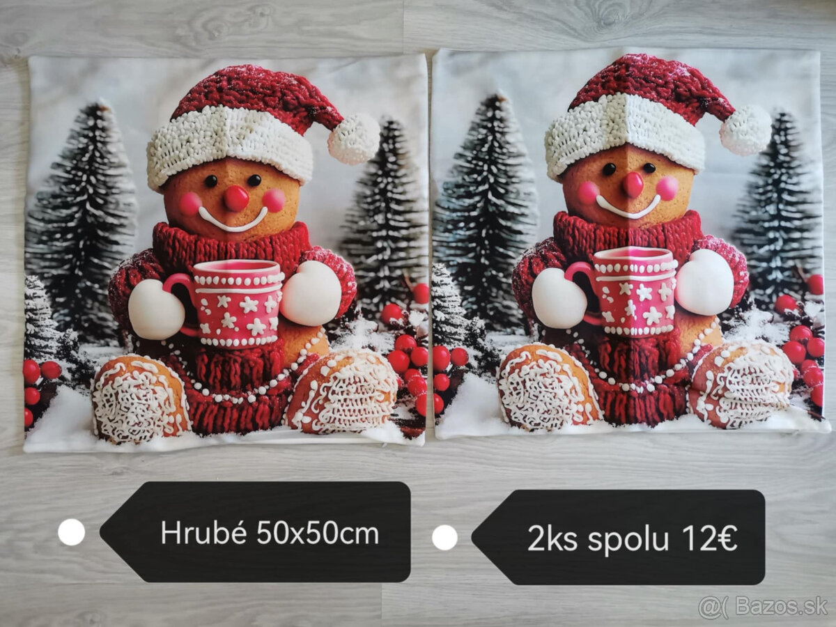 Perníčkové Vianoce ,obliečky ,vence na dvere NOVE - 6