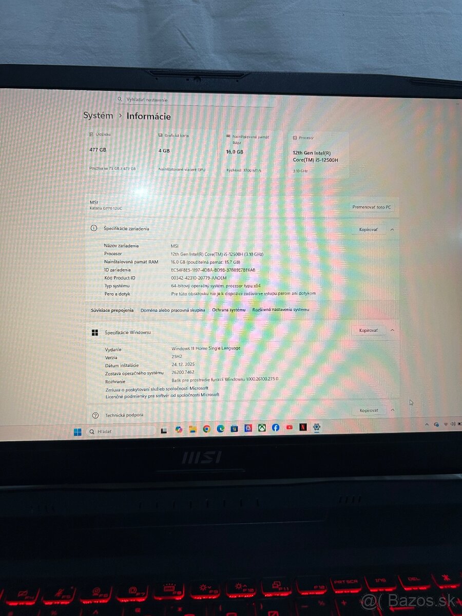 Herný notebook MSI katana - 6