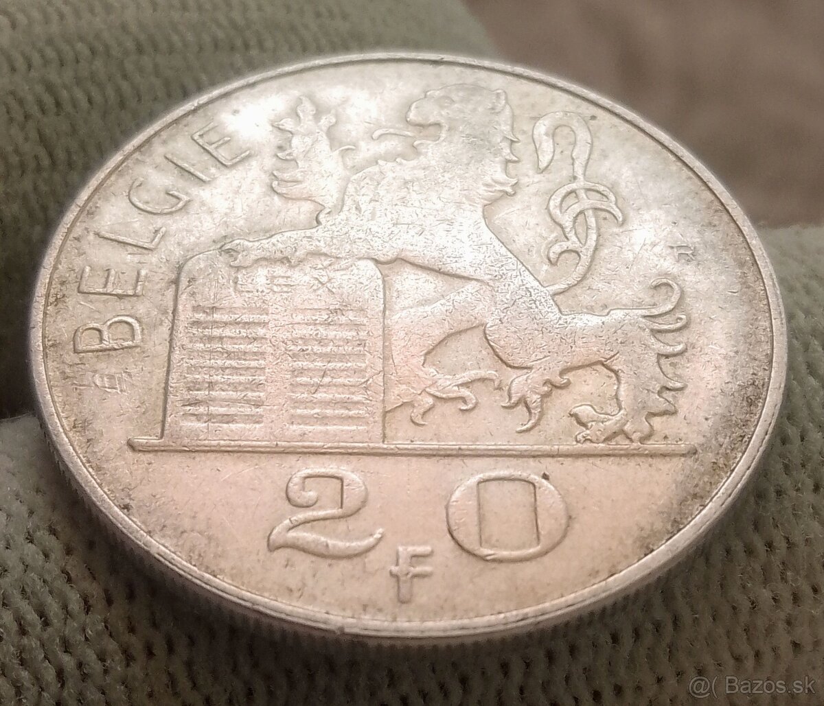Strieborné 20 franky Belgicka. - 6