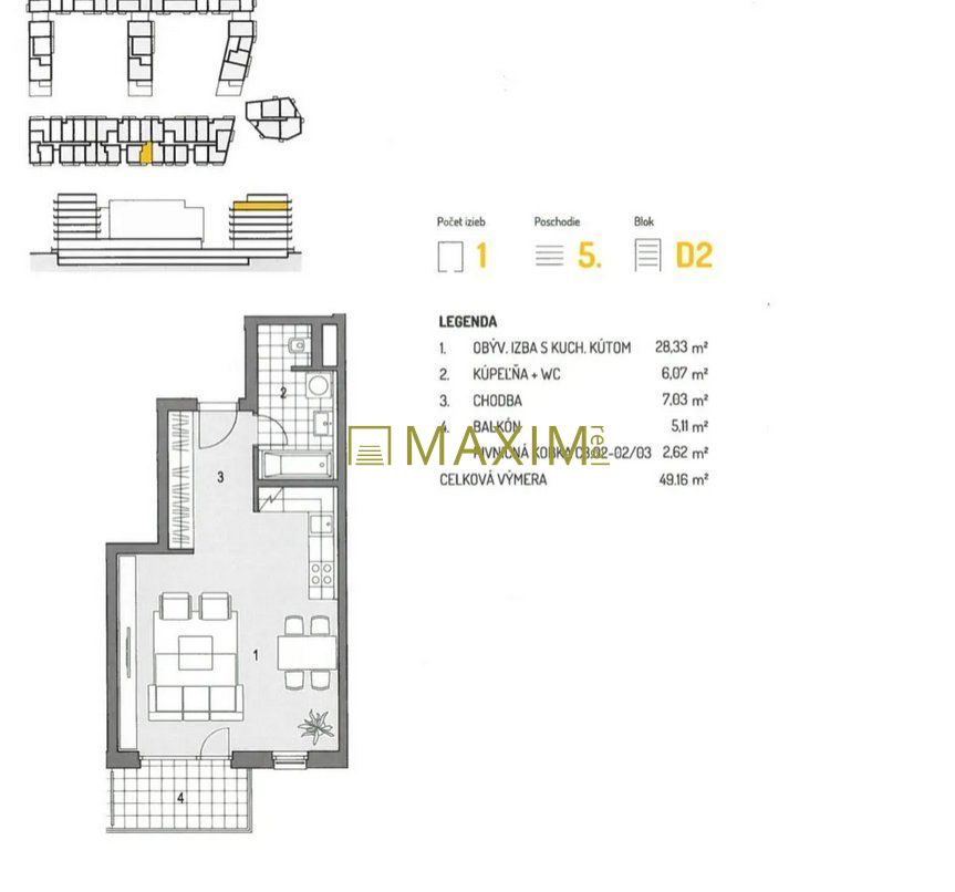 V novostavbe Jarabinky 1 izbový byt na ulici Jarabinková v B - 6