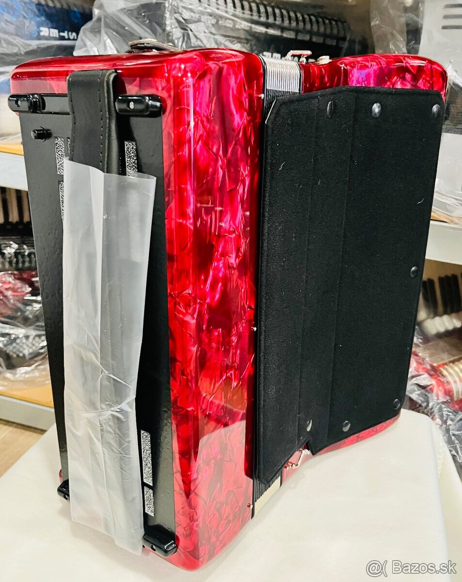 Predám špičkový akordeón Weltmeister Topas IV 96 basový- NAJ - 6