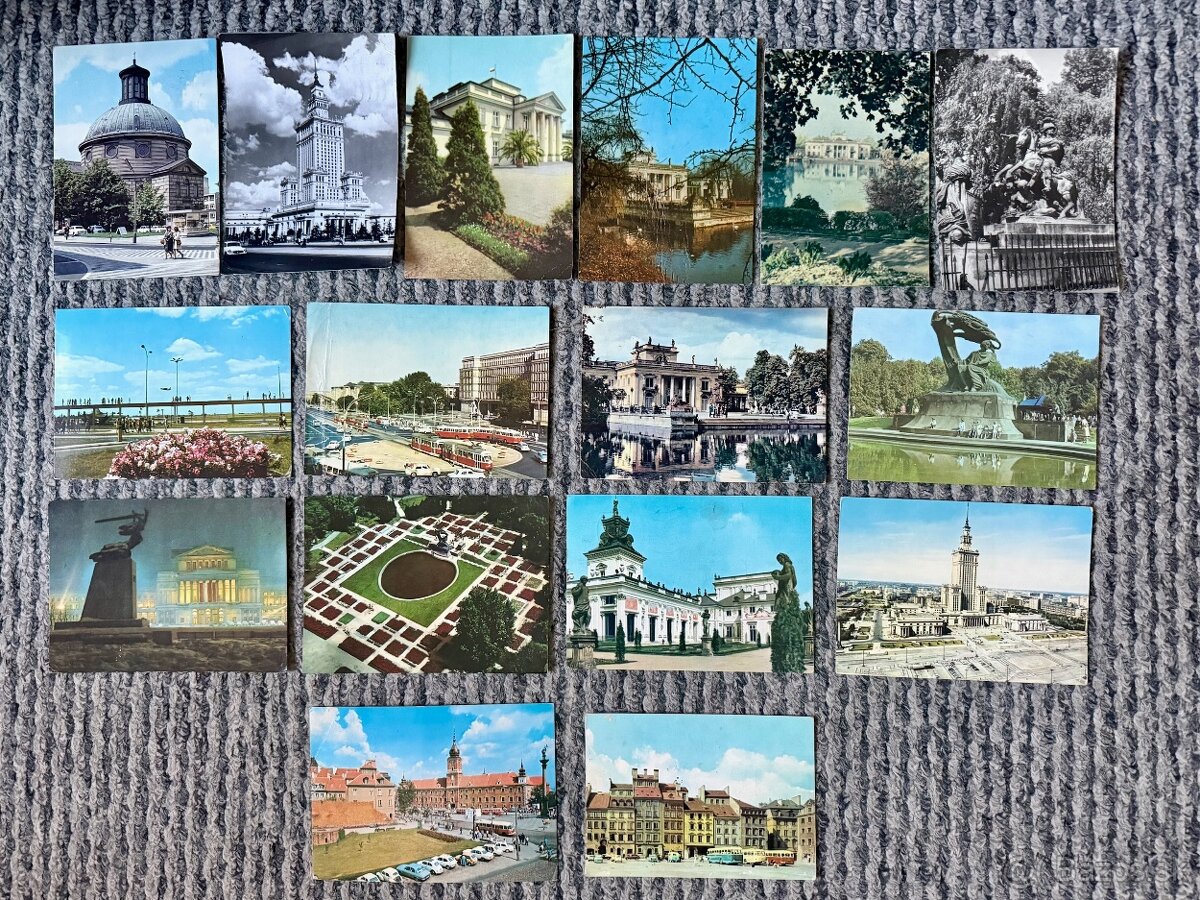 Retro pohľadnice socializmus Krakov a Varšava - 104 kusov - 6