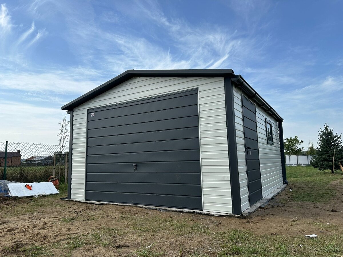 Plechová garáž 4x5m - 6