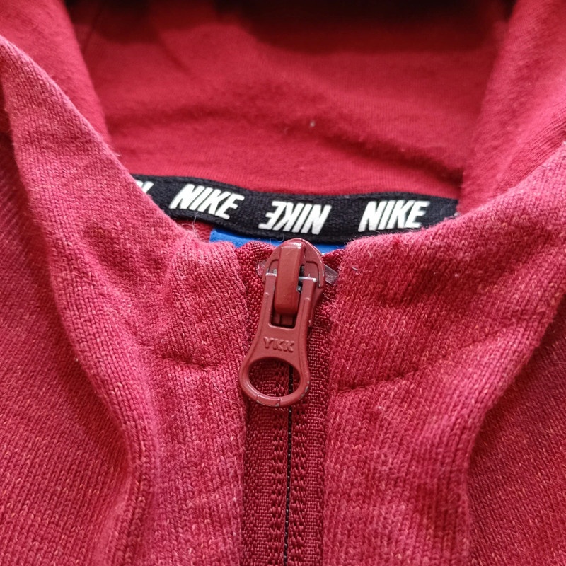 NIKE bordová mikina na zips s kapucňou M - 6