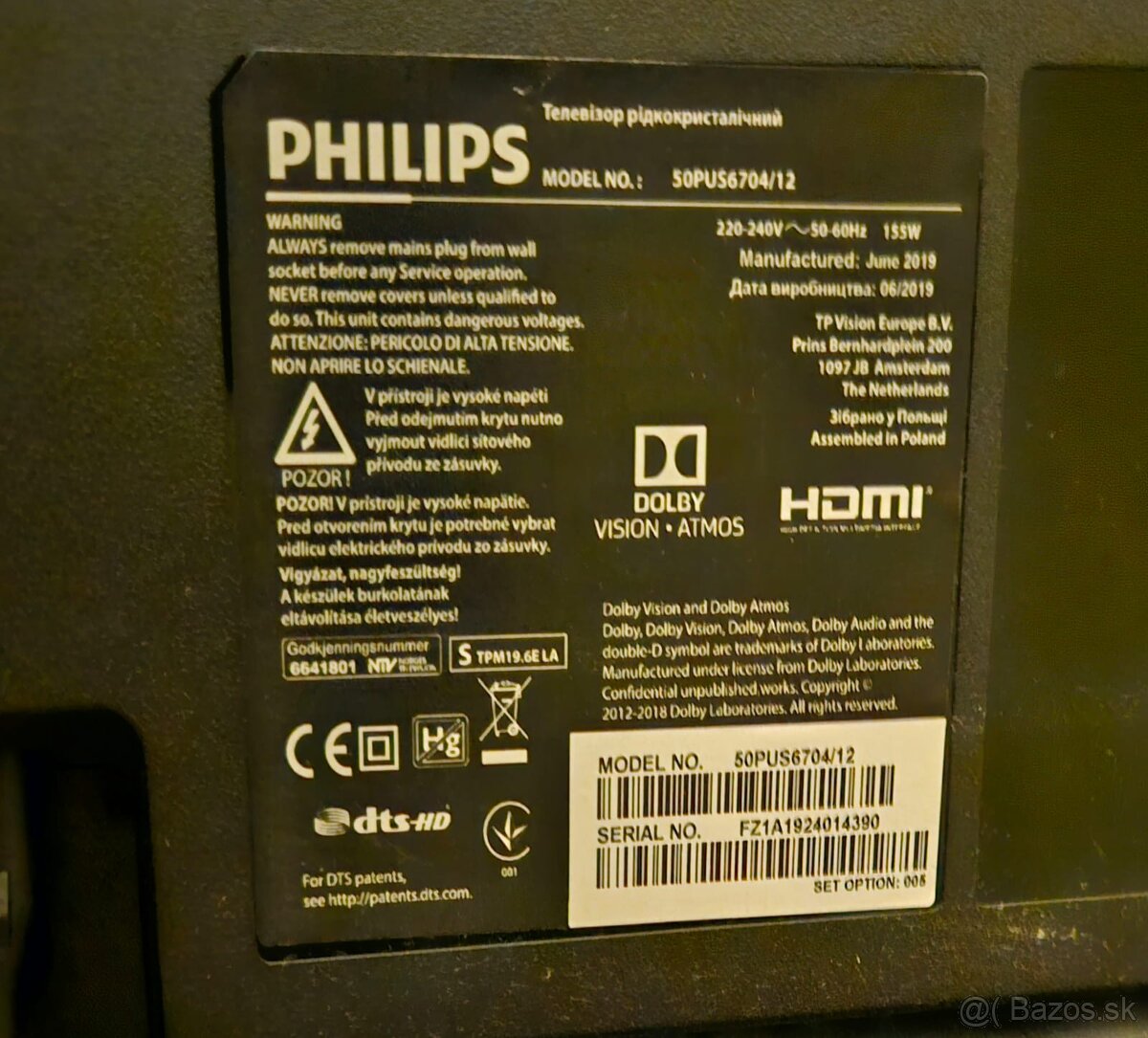 Philips 50PUS6704/12 – 50" 4K UHD Smart TV s Ambilight LED - 6