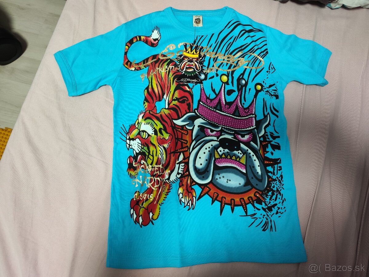 Nové nenosené modré tričko E.Hard. - 6