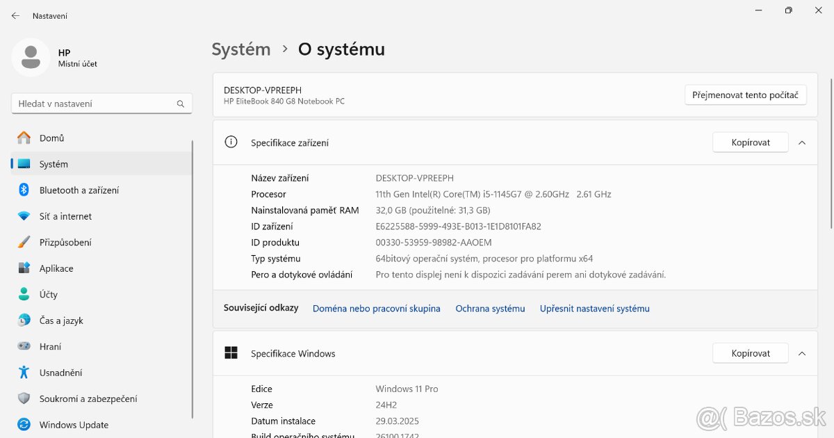 HP Elitebook 840 G8 14" i5-1145G7 32GB 256SSD - 6
