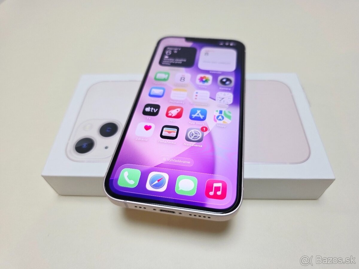 APPLE IPHONE 13 128GB PINK,ZDRAVIE BATERKY 100% - 6