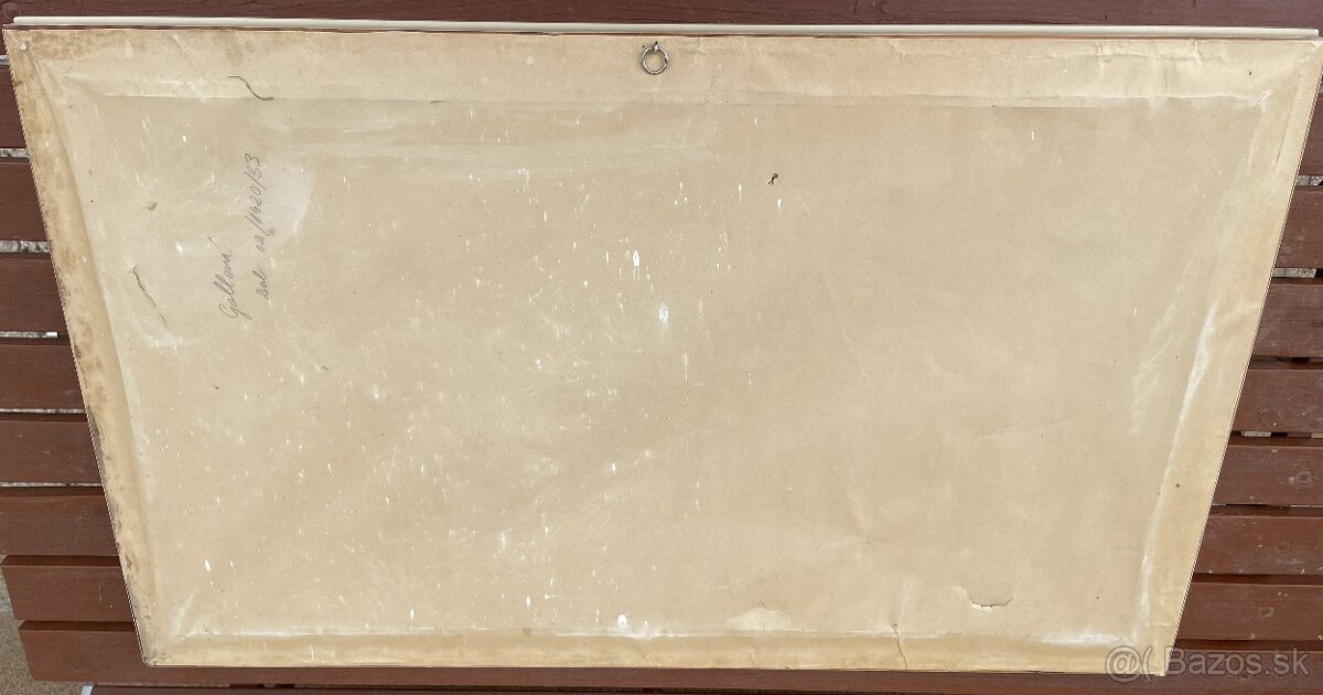 starožitný ručne maľovaný obraz - 6