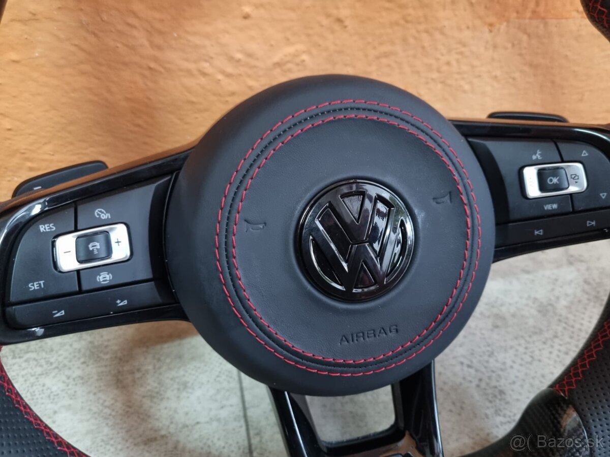 VOLANT VOLKSWAGEN R RLINE GTD GTI - KOZA / KARBÓN - 6