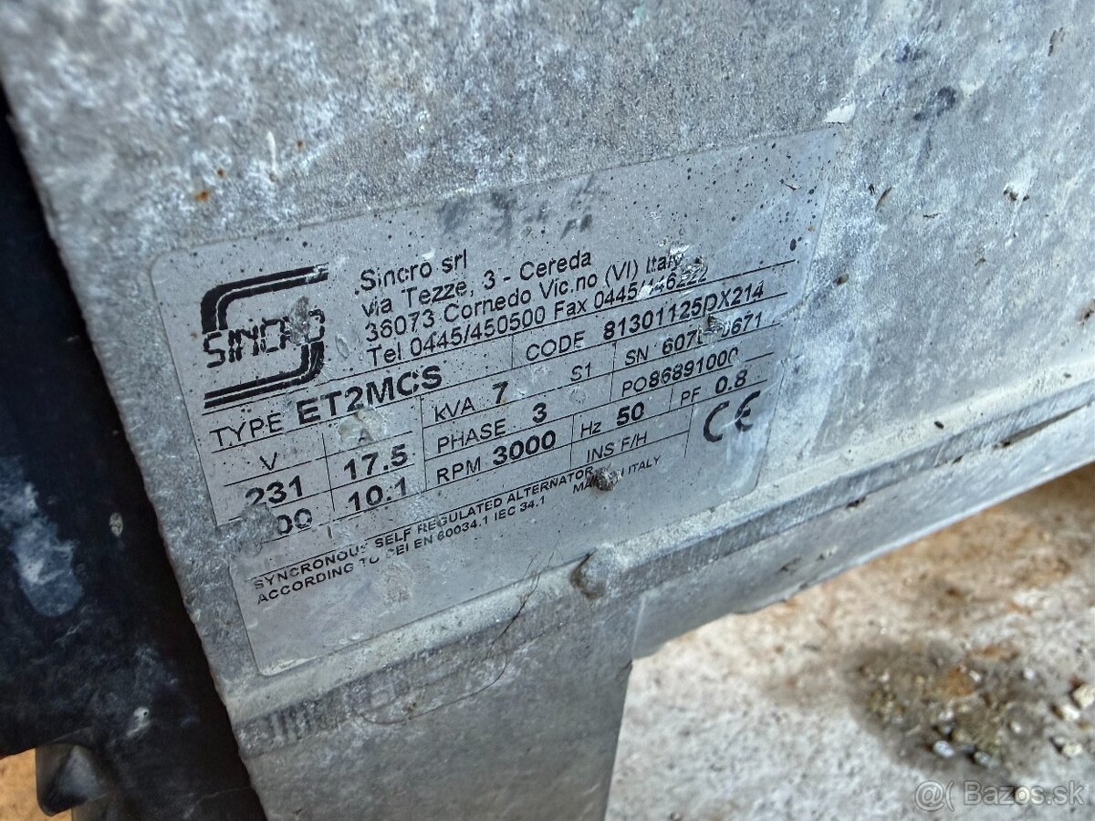 Elektrocentrála Elmag SEB5000WD nefunkčná - 6