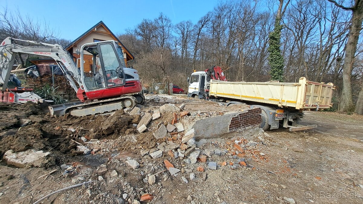 Zemné a výkopové práce,búracie práce, autodoprava, minibager - 6