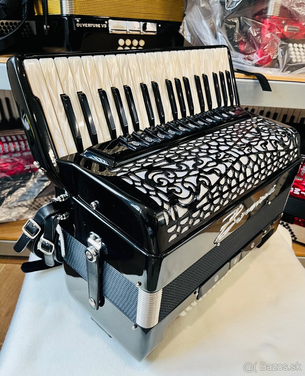 Predám profesionálny akordeón Borsini Wienna 374- 96 basový - 6