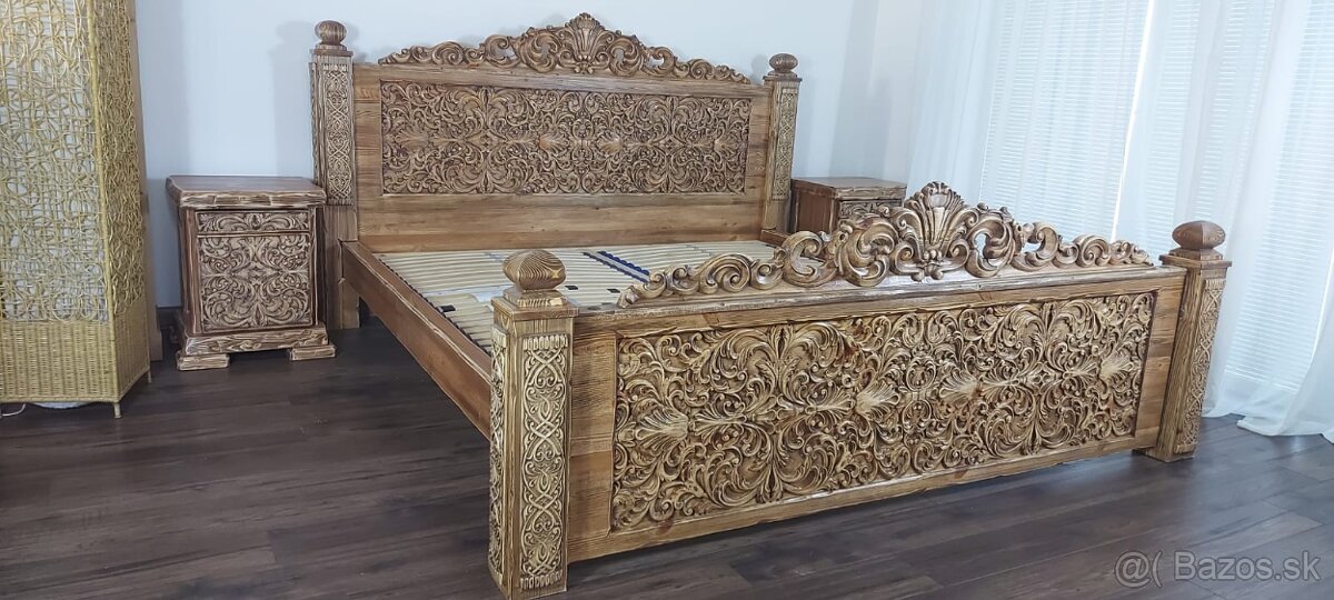 Drevená posteľ 180×200cmvrátane ortopedických roštov - 6