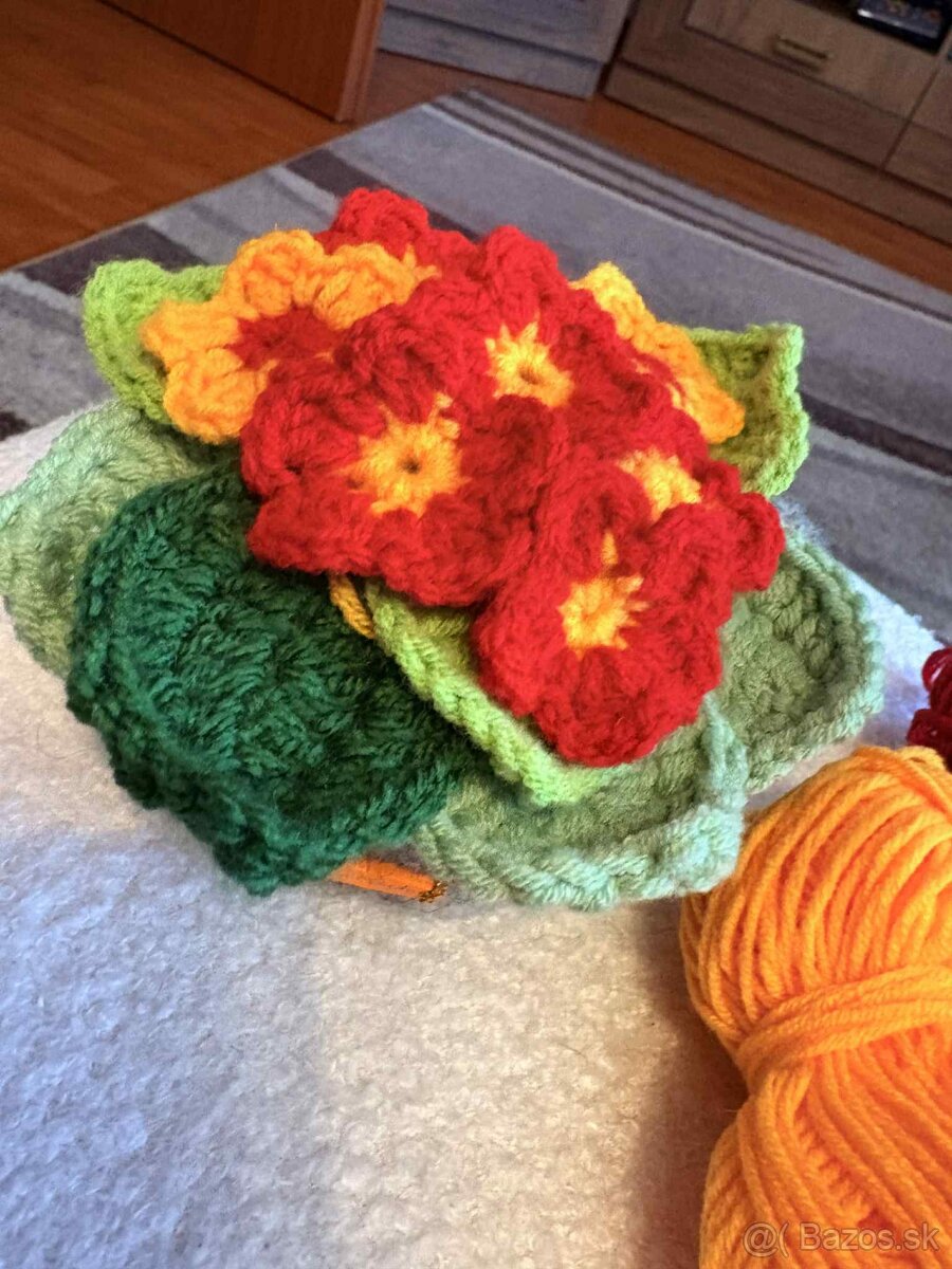Ručne háčkované kvety, košíčky a dekorácie 🌹🌷🧶🧵 - 6