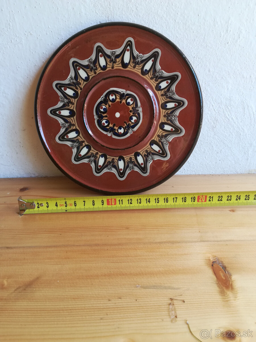 bulharska keramika vaza, miska, tanier - 6