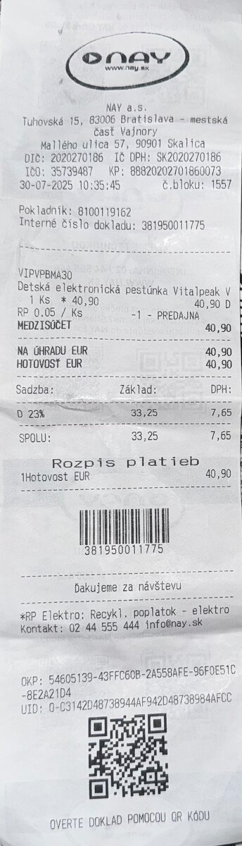 Detská elektronická pestúnka Vitalpeak VP-BMA30 - 6