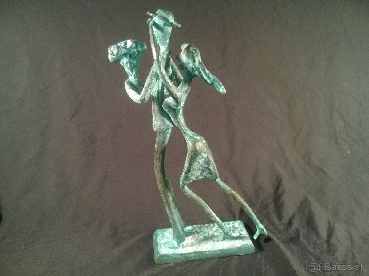 Stretnutie -Bronzová socha - 6