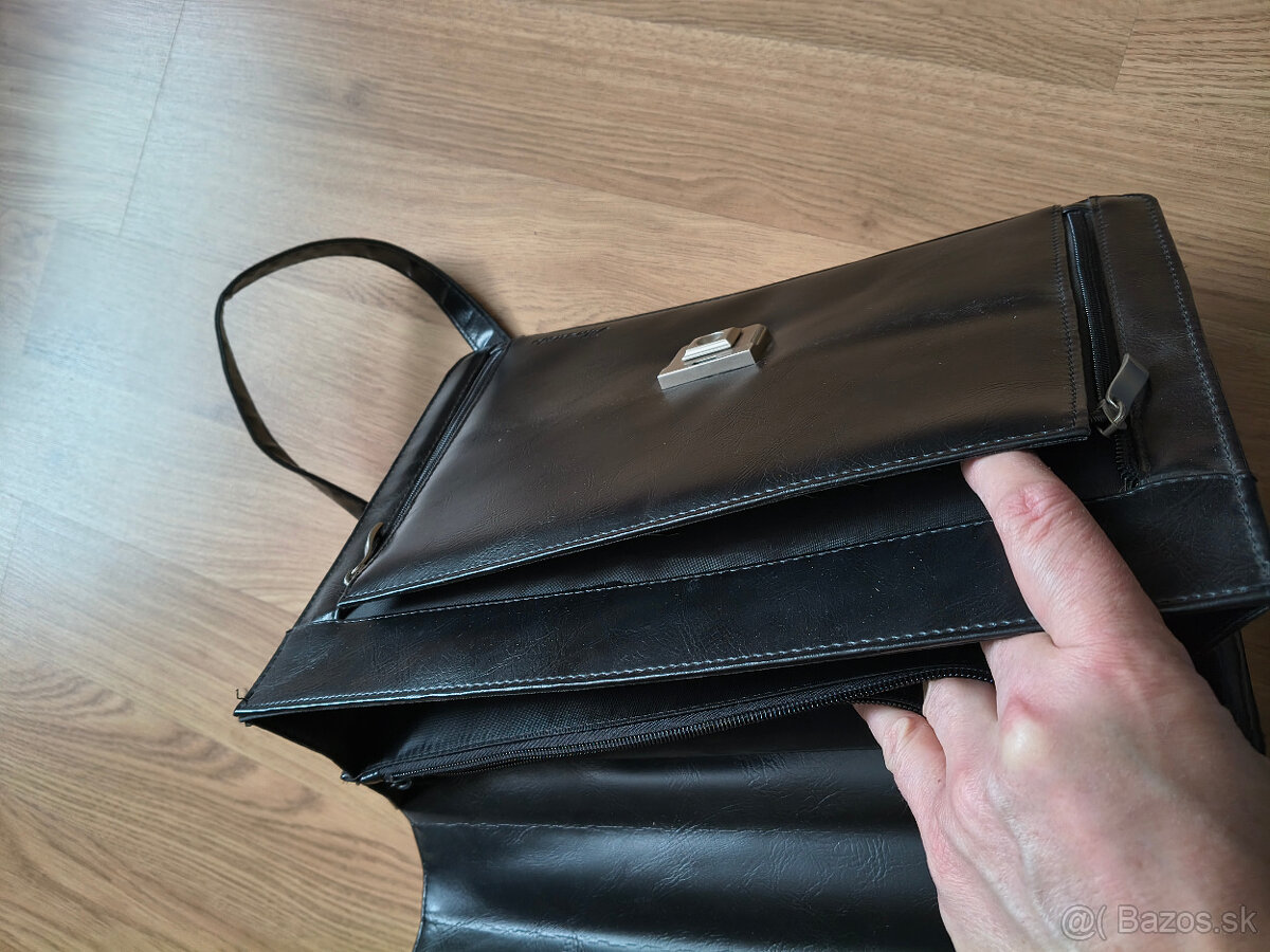 Čierna kožená taška Mercucio - 6