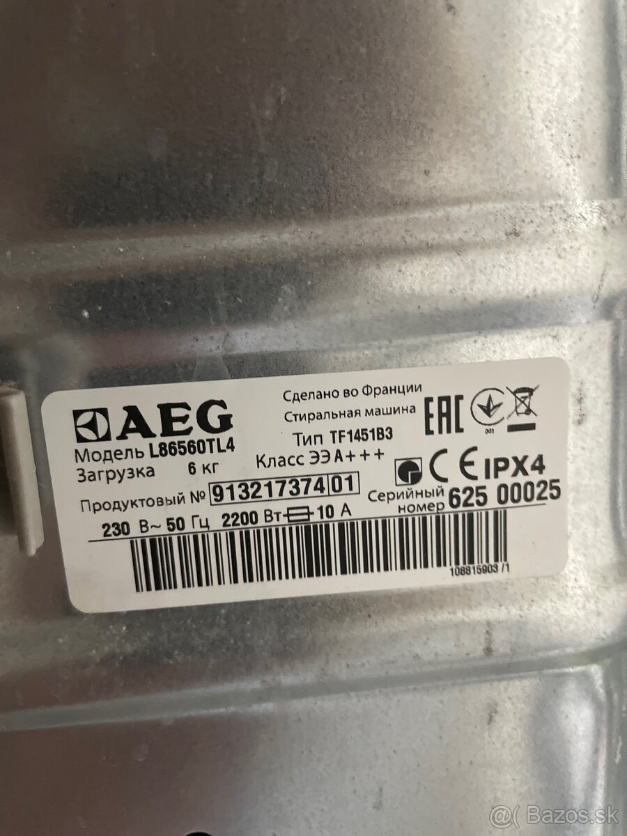 Práčka z hora plnená AEG L86560TL4 - 6