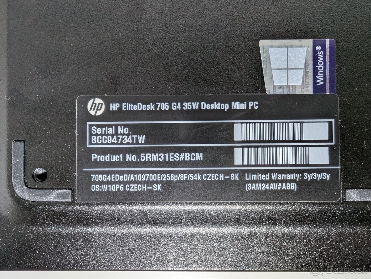 HP EliteDesk 705 G4 35W Mini 2018 - 6