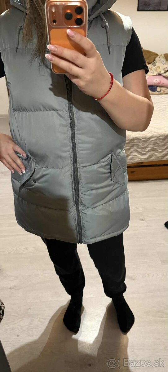 brave soul siva damska zimna predlzena vesta - 6