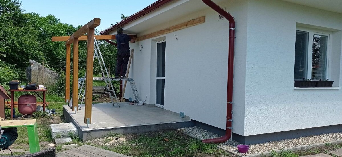 Pergola na hrozno, kvety atď. - 6