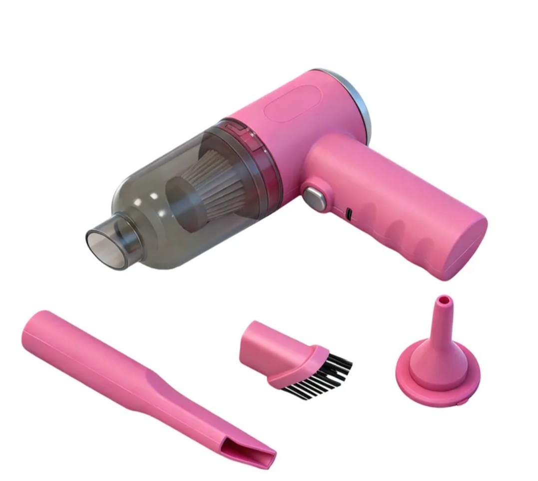 Mini Prenosný vysávač 3v1, ružový - 6