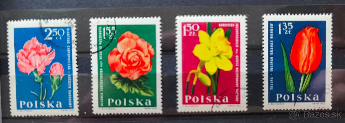 Známky kvety Poľsko - 6