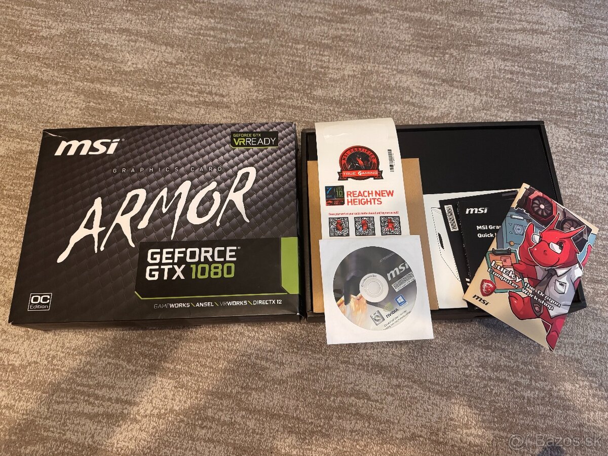 MSI GeForce GTX 1080 ARMOR OC Edition – 8 GB GDDR5X - 6