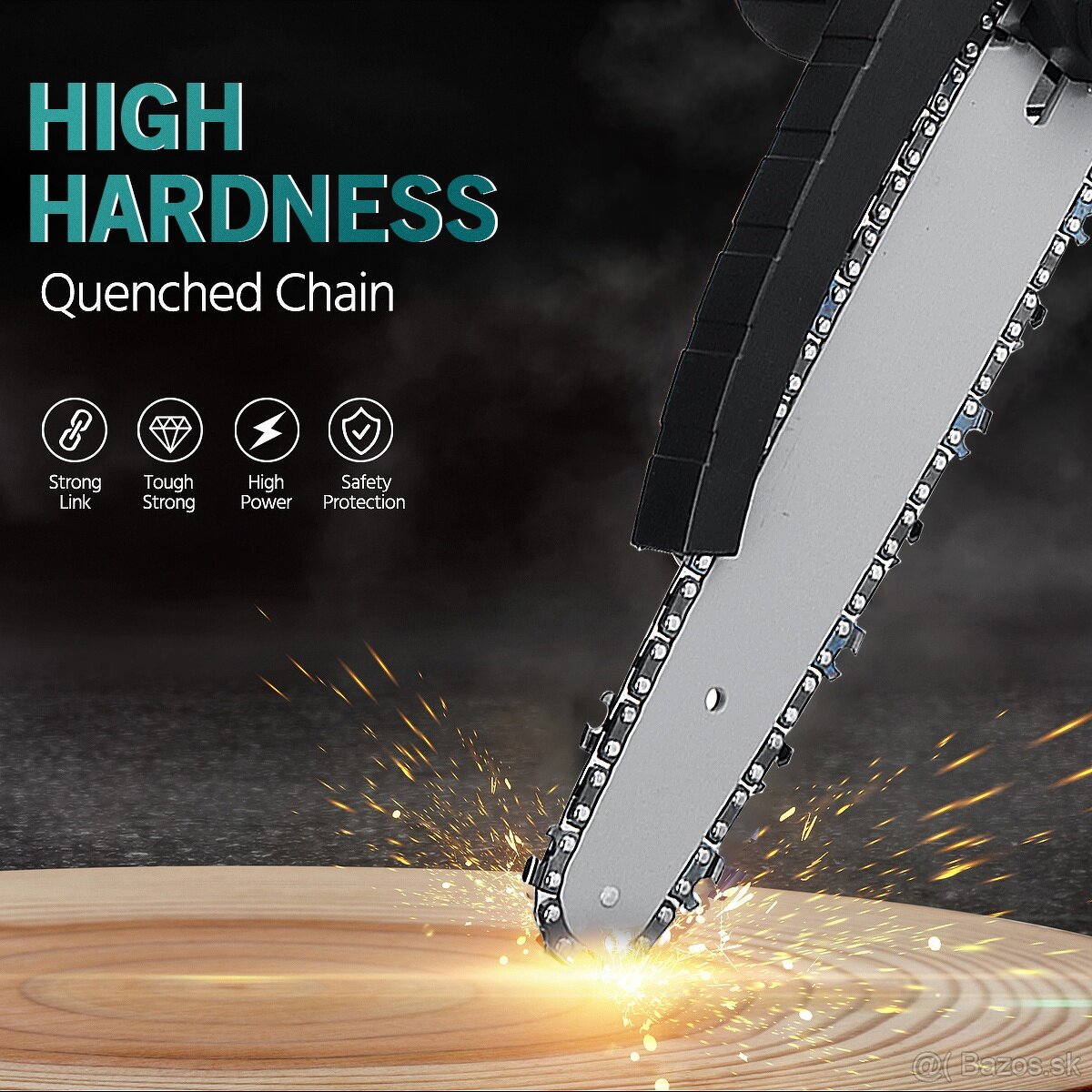 Kvalitná AKU Reťazová Píla + 2 baterky veľkosti 4", 6", 8 - 6