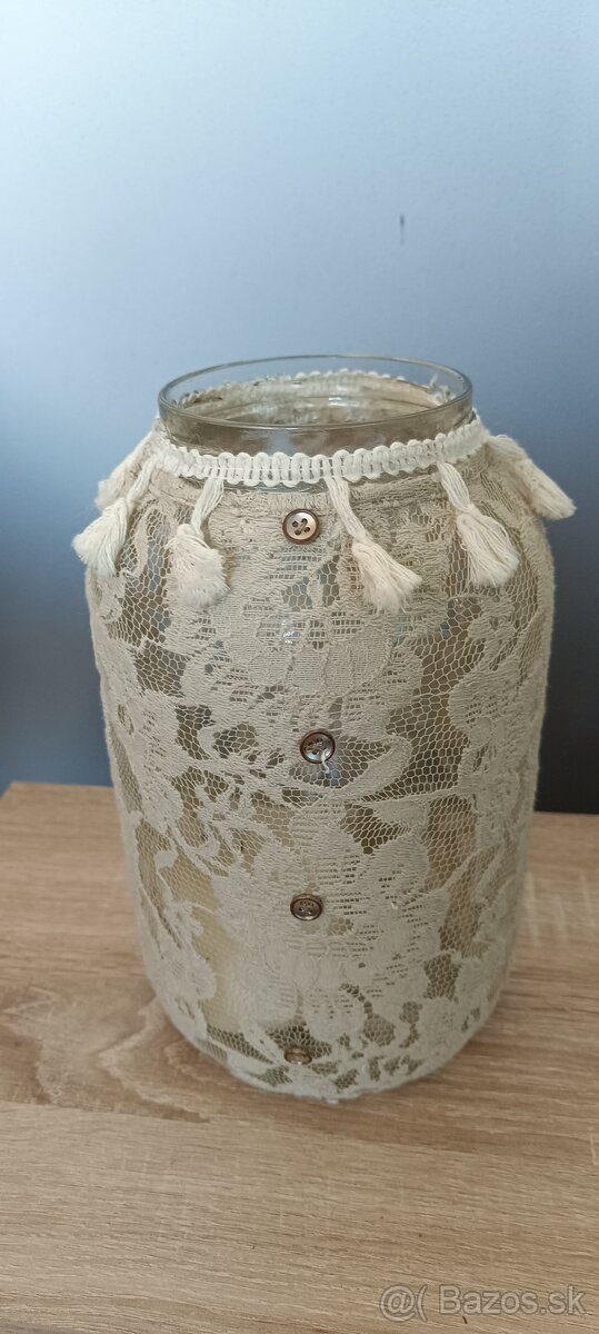 Handmade BOHO svietniky veľké : svadobná výzdoba - 6