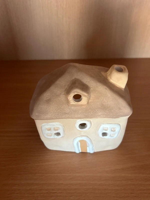 Keramický domček béžovo-hnedý - 6