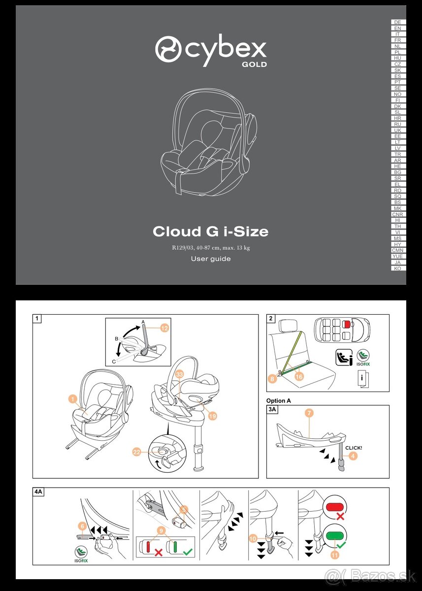 detská autosedačka Cybex cloud G i-size plus - 6