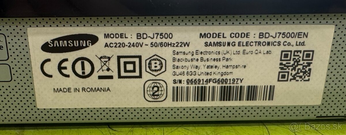 Blu-ray Samsung BD-J7500 - 6