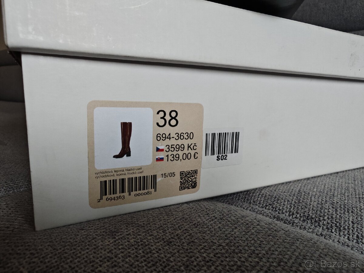 Nové kožené čižmy Baťa, 38 - 6