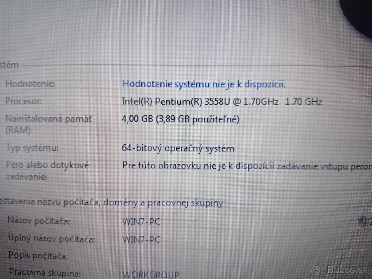 predám 15,6" notebook chiliGREEN / 4gb ram / Windows 7 - 6