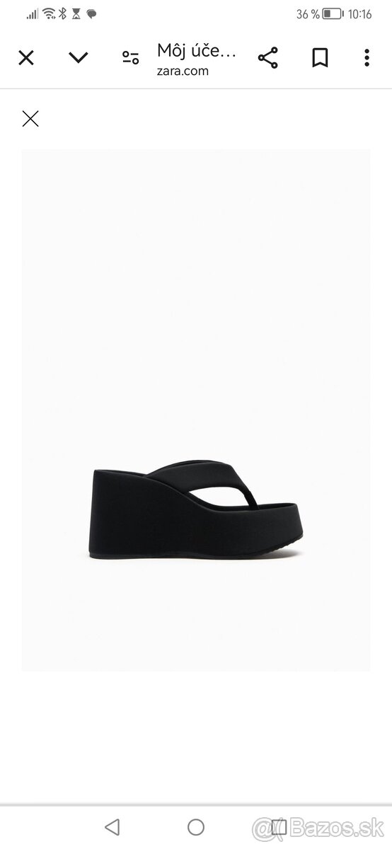 Čierne neoprénové sandále na platforme ZARA - 6