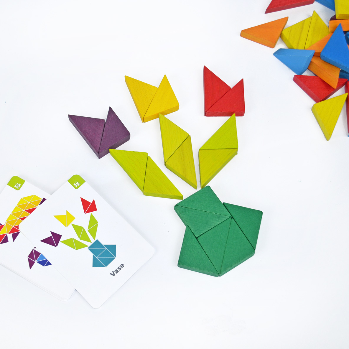 Montessori drevená mozaika – Trojuholníky, nová, nerozbalená - 6