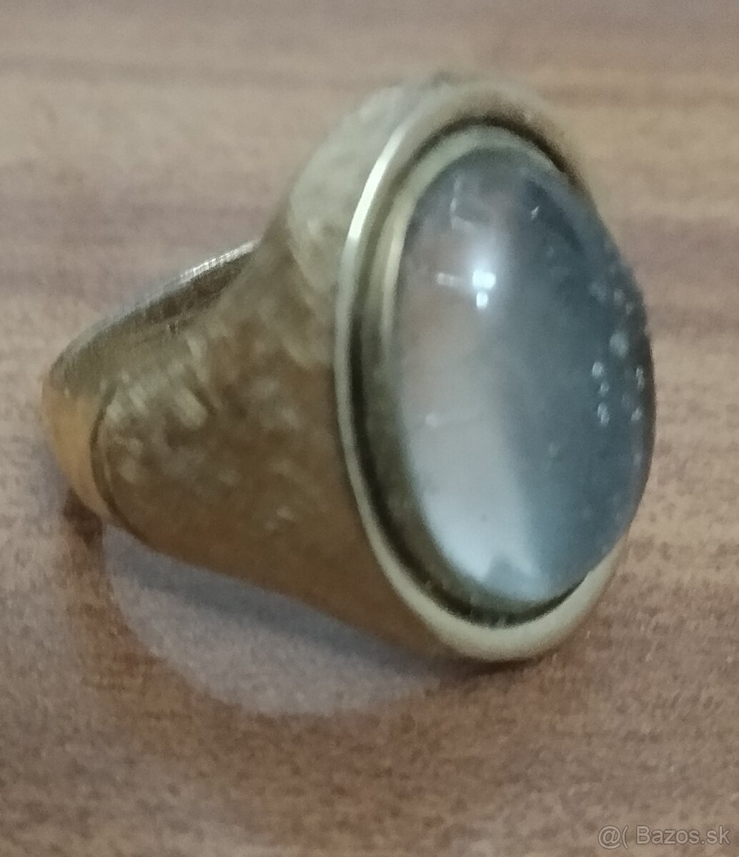 Pánsky prsteň zo žltého kovu - 6