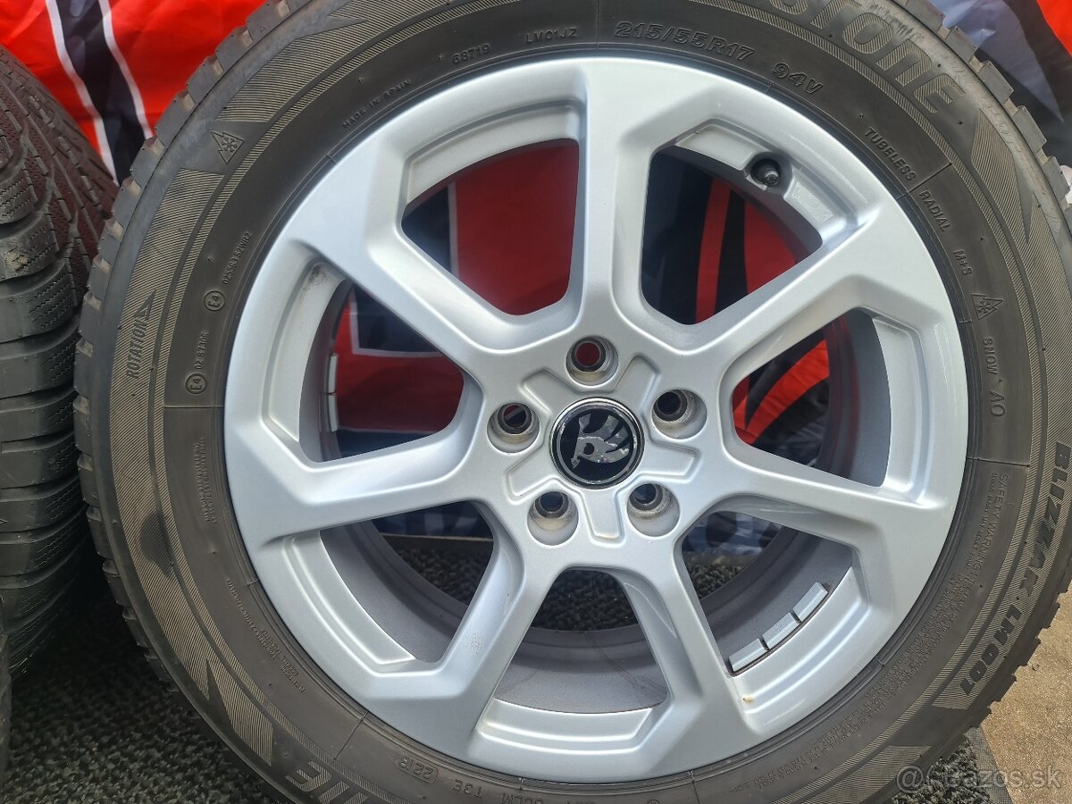 5X112 R17 + ZIMNE PNEU 215/55 R17 BRIDGESTONE - 6